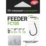 Крючки с поводками Feeder Concept FC105 №6 (D-0.18мм, L-70см), 10шт